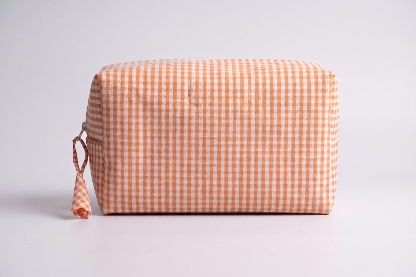 ORANGE GINGHAM POUCH