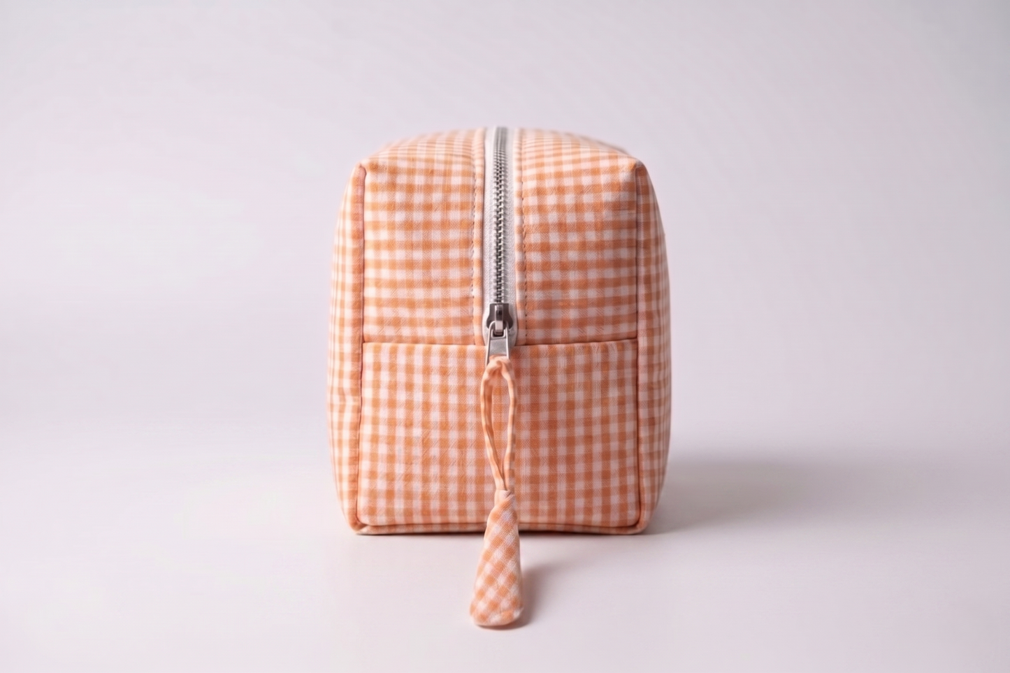 ORANGE GINGHAM POUCH